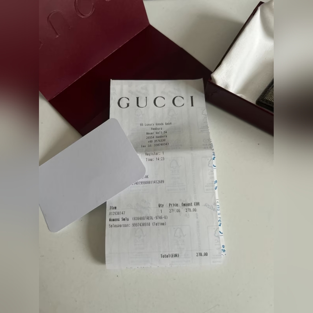 Gucci Ophidia Beige and Dark Brown Card Case - Picture 2 of 5